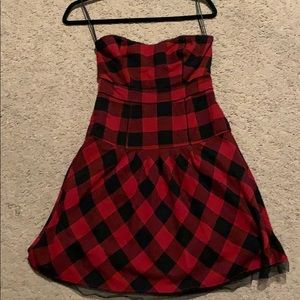 American Eagle red plaid dress